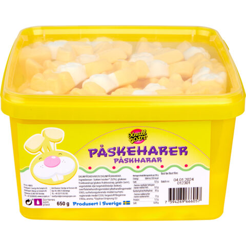 Påskeharer skum 650 g